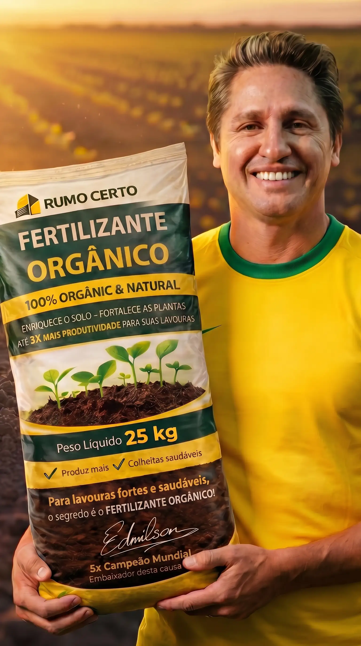 Edmilson, Pentacampeão Mundial e embaixador da Penta Organic